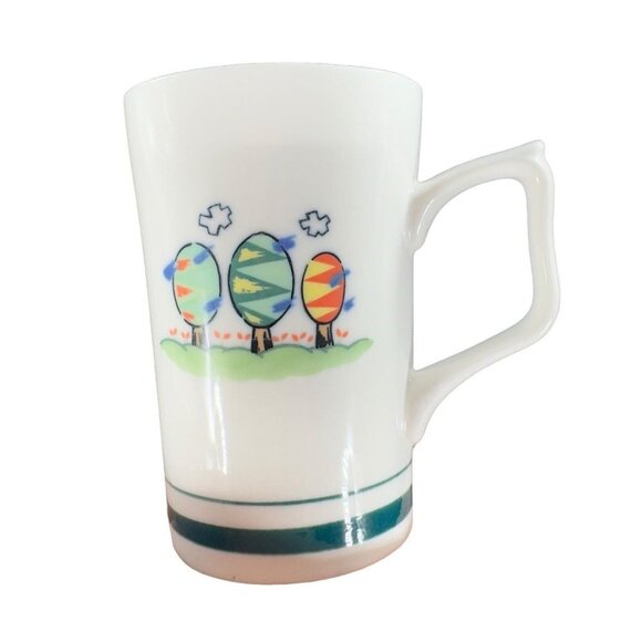 Ceramics Nari Sil Coffee Mug Cup With Whimsical Trees Ceramic Porcelain Mug VTG - Picture 10 of 14